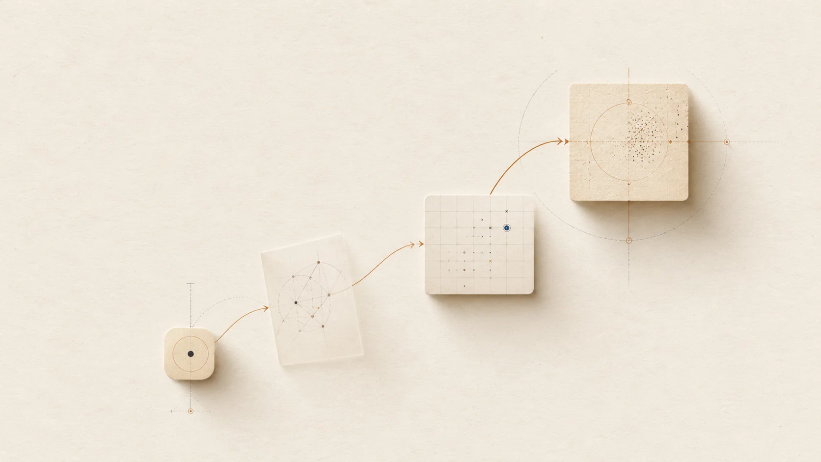 A warm editorial practice cycle of learning fragments revisited by a copper path and cobalt feedback point