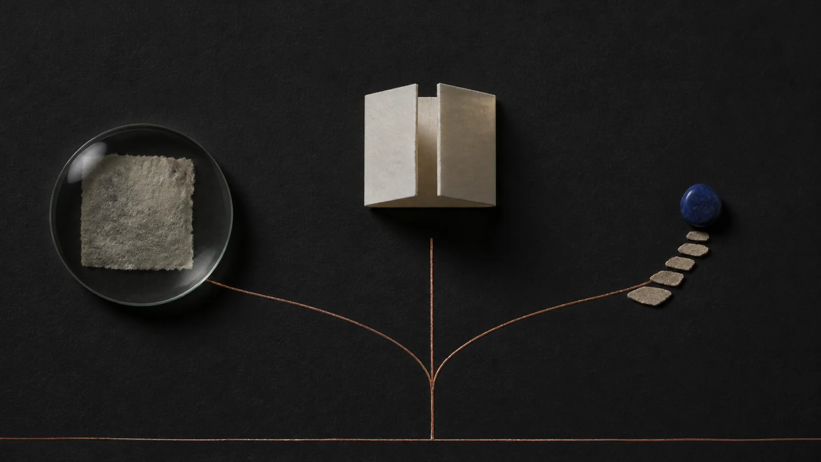 Three next moves branching from a copper line